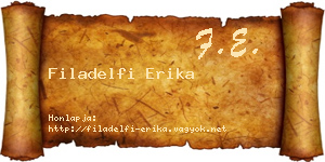 Filadelfi Erika névjegykártya
